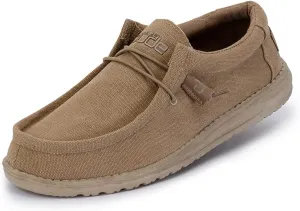 110061602 Hey Dude Men's Wally Canvas Chestnut Chestnut 7 - Like New