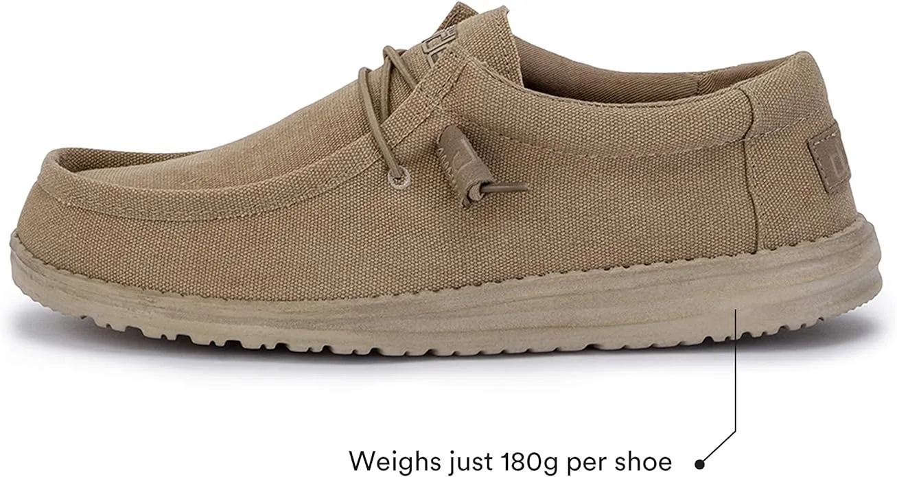 110061602 Hey Dude Men's Wally Canvas Chestnut Chestnut 7 - Like New