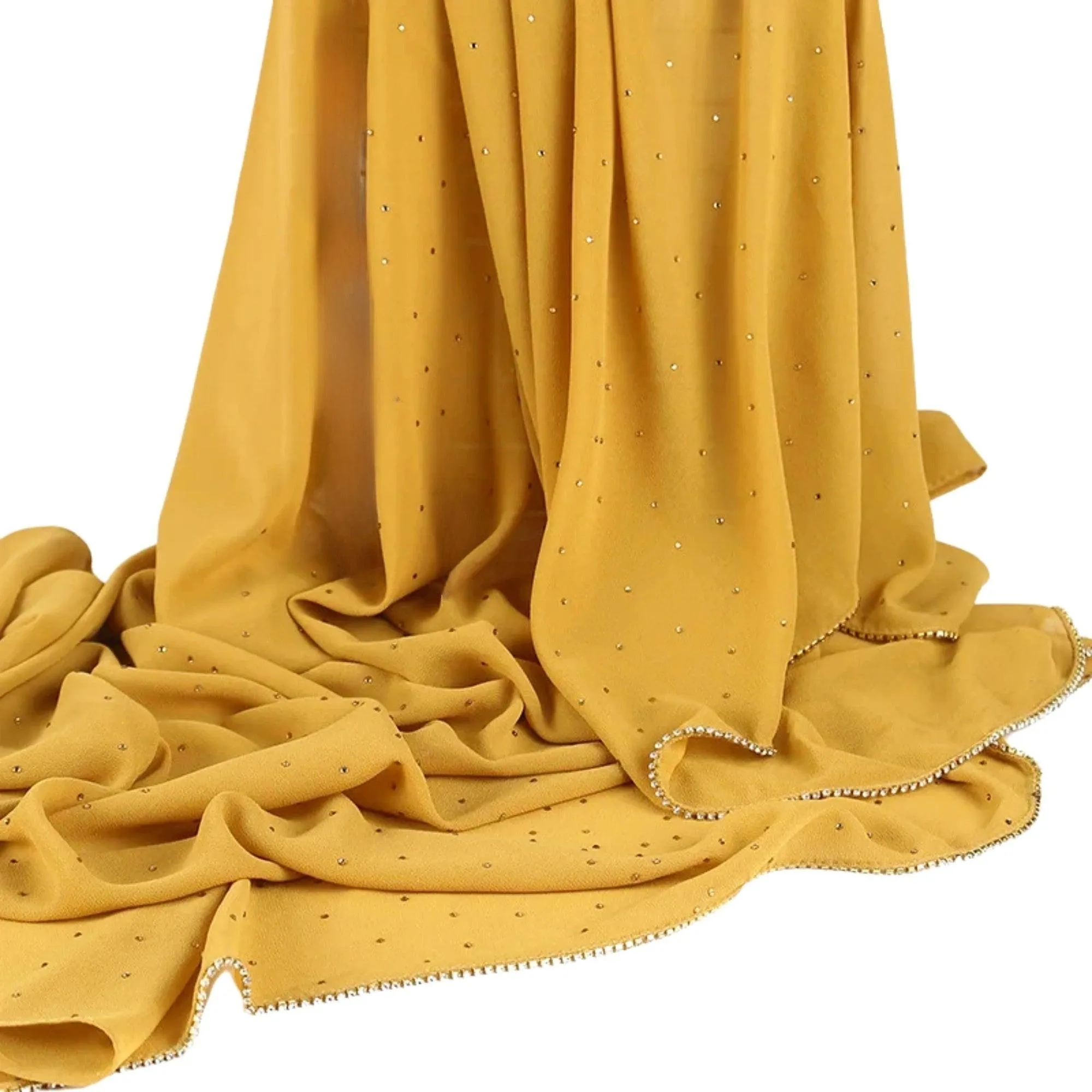 Luxury Chiffon Headscarf Solid Soft Long Muslim Scarves For Women Hijab Shawl and Wrap