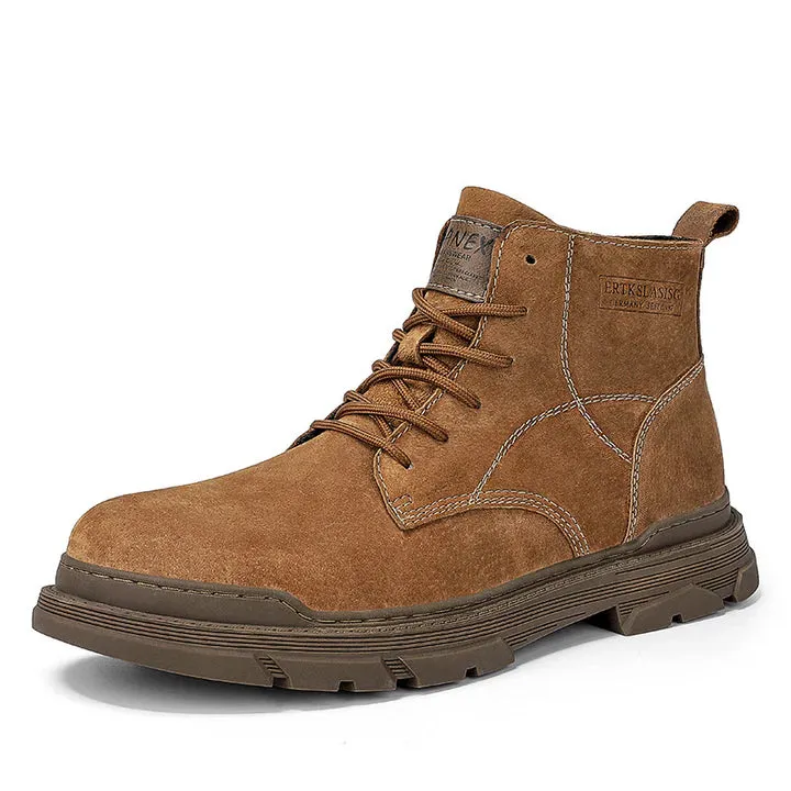 Men's Ankle Leather Western Martin Boots (In Stock)