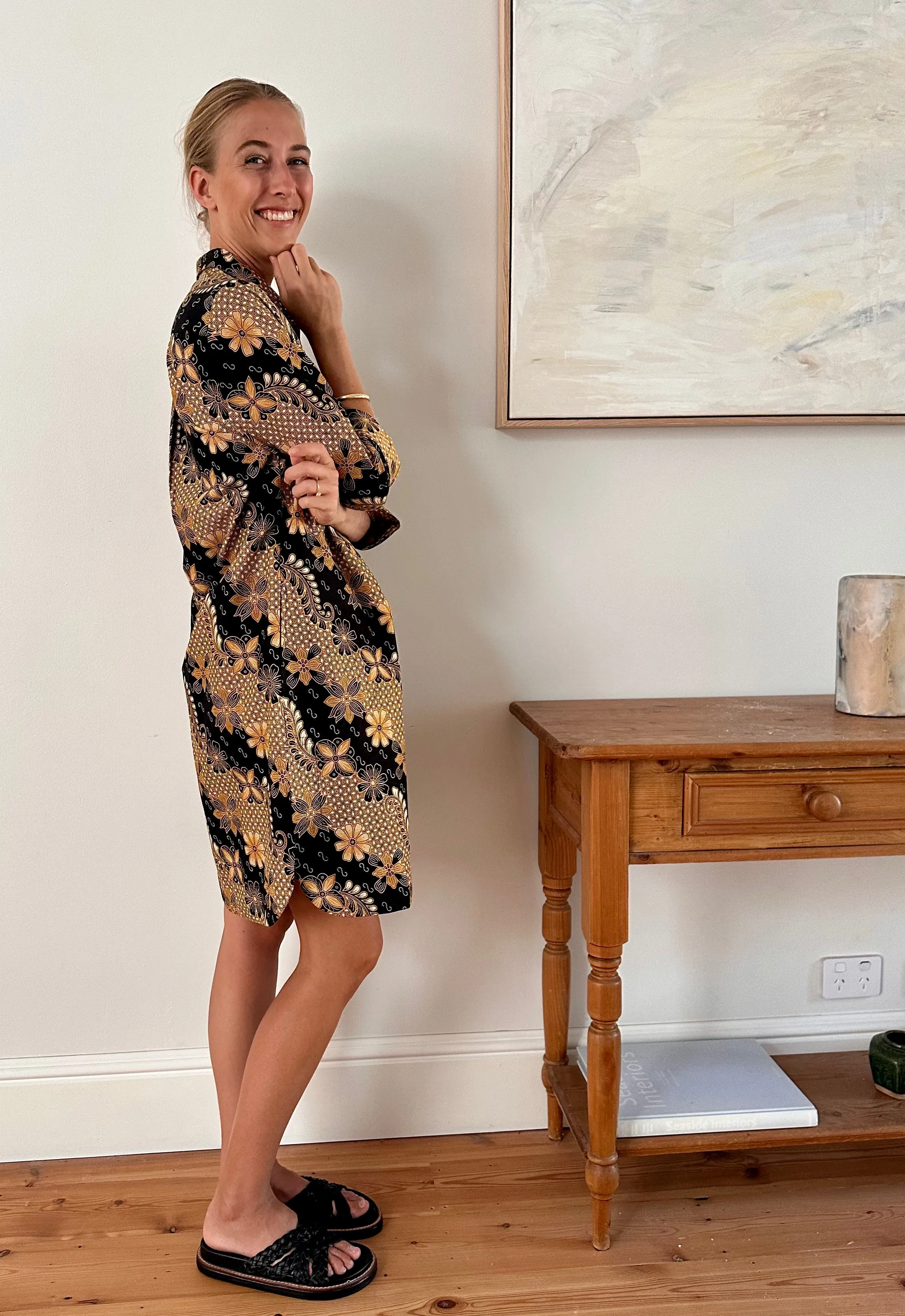 New Yorker Dress in Golden Vine