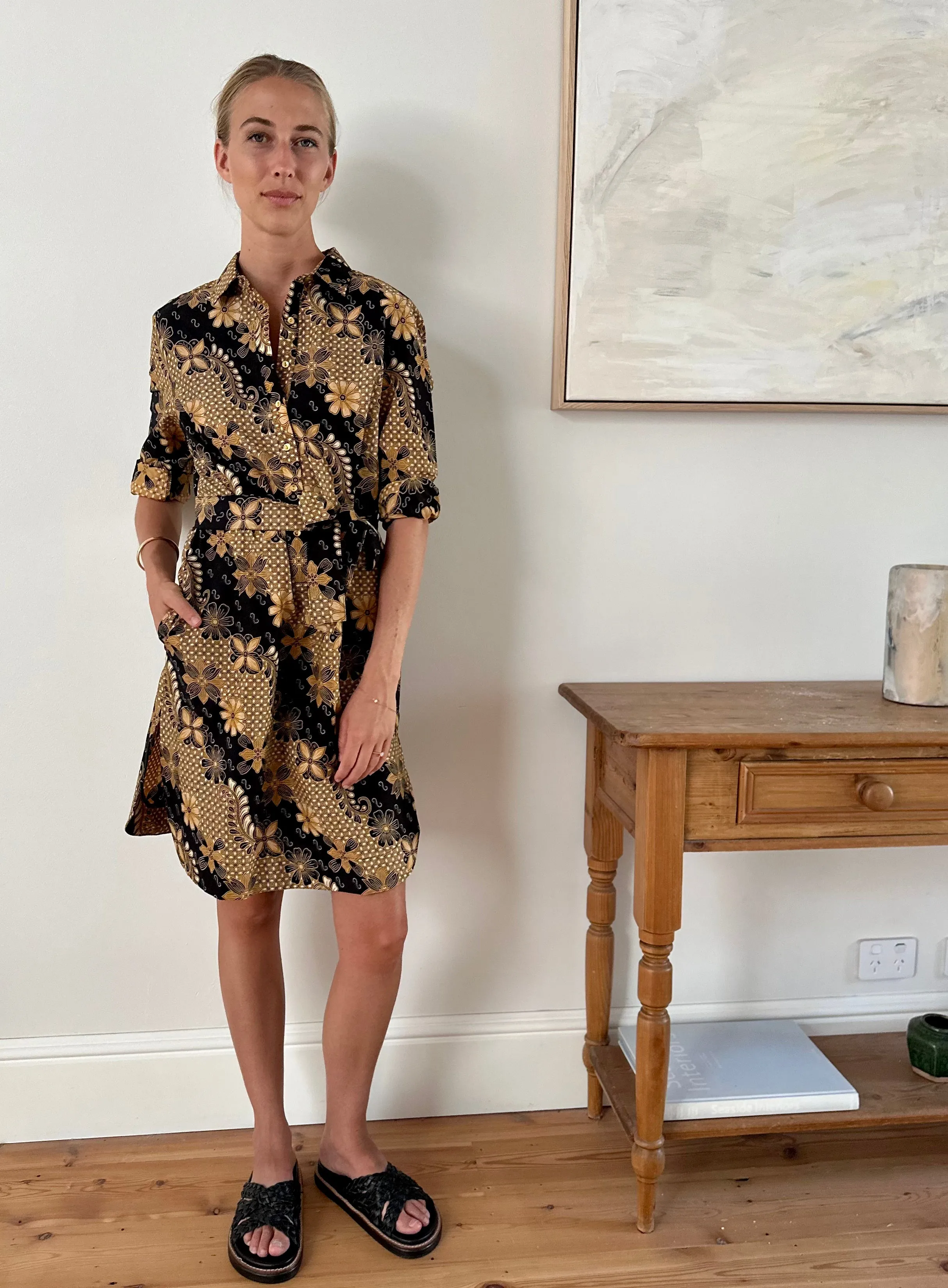 New Yorker Dress in Golden Vine