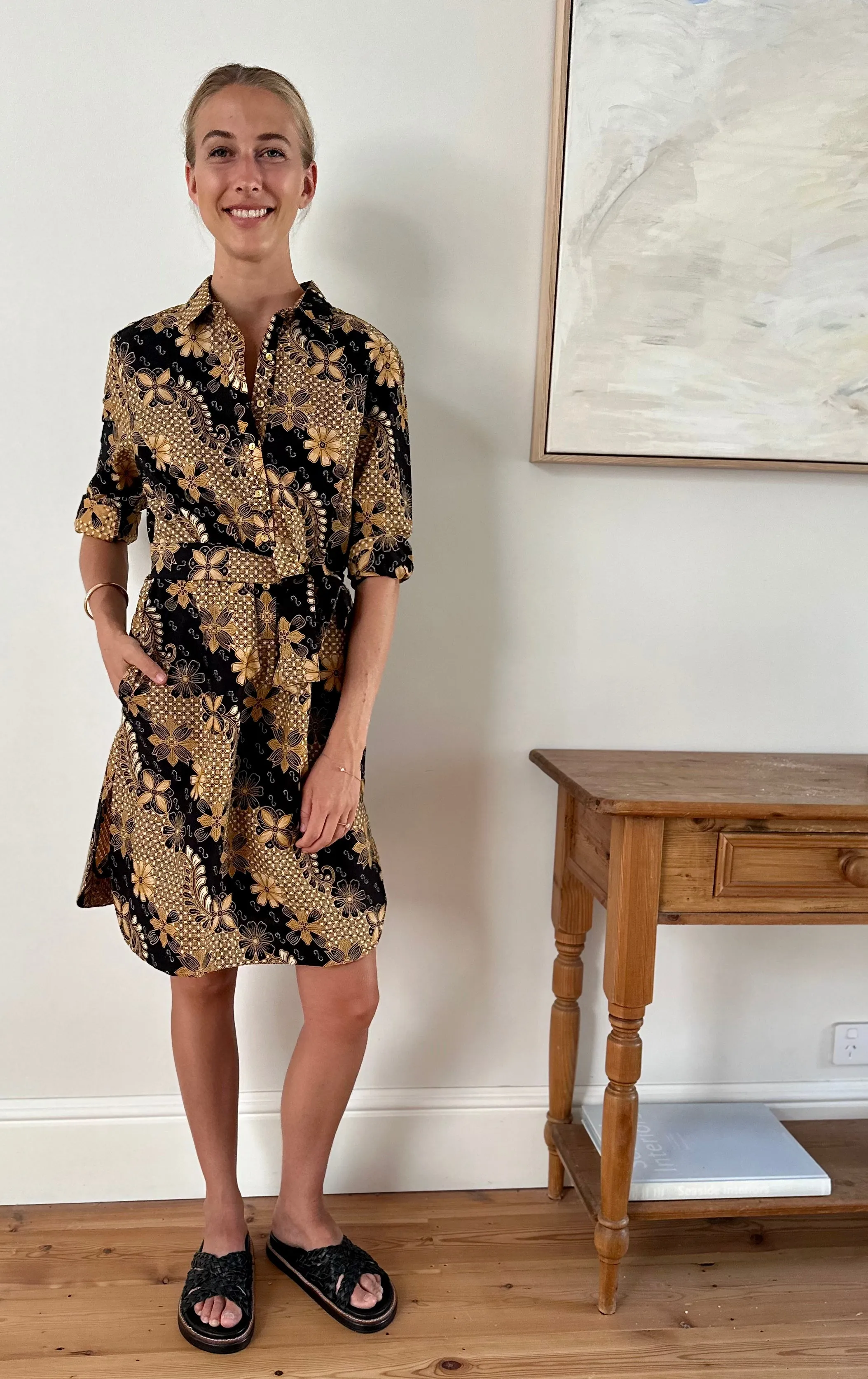 New Yorker Dress in Golden Vine