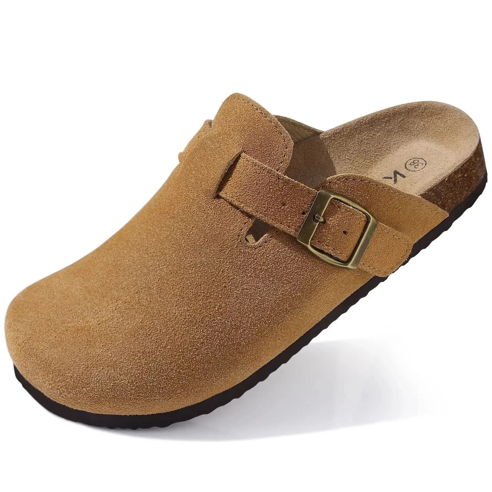 Riley Reese Suede Cork Mules