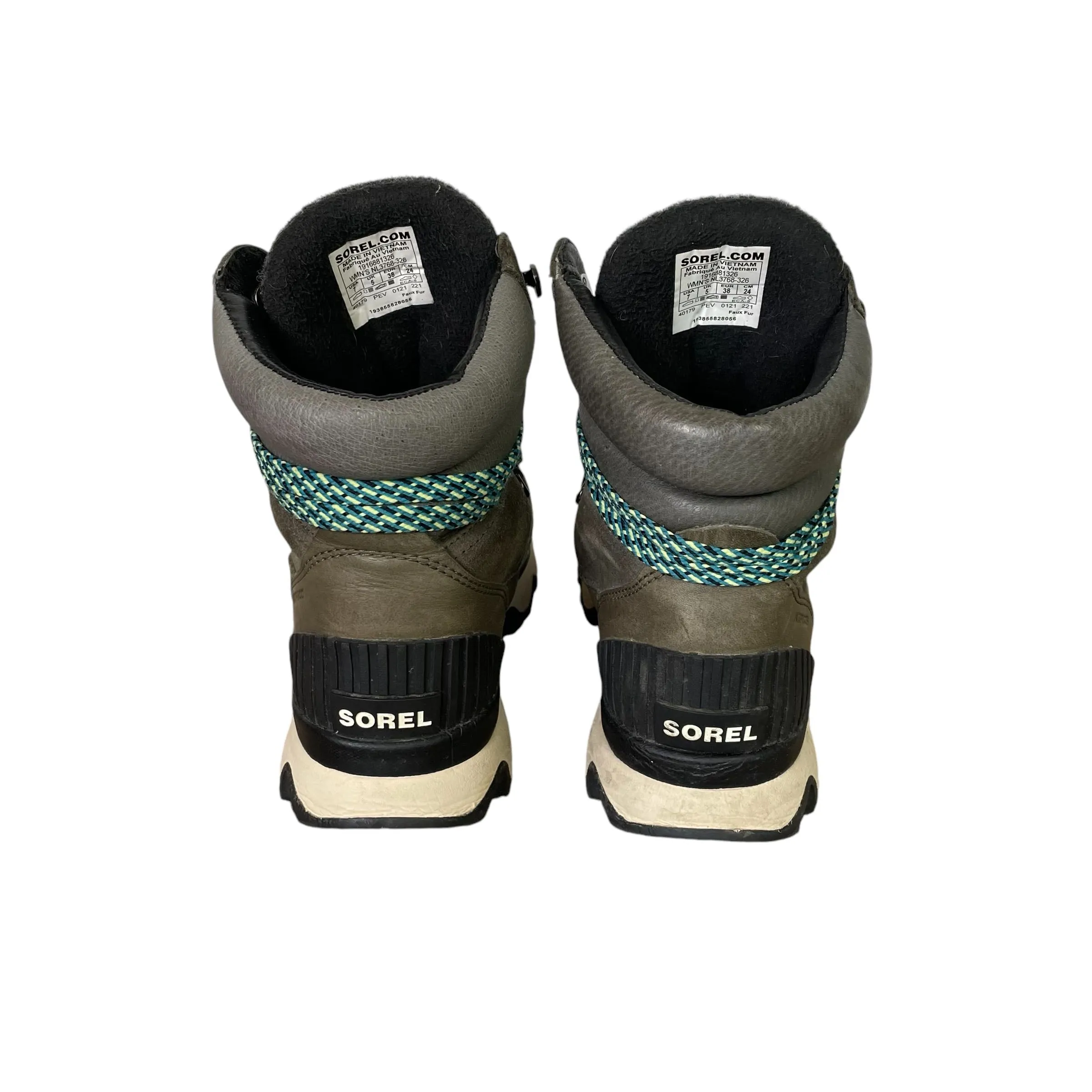 Sorel | Women's Olive Green Kinetic Conquest Waterproof Boots | Size: 7