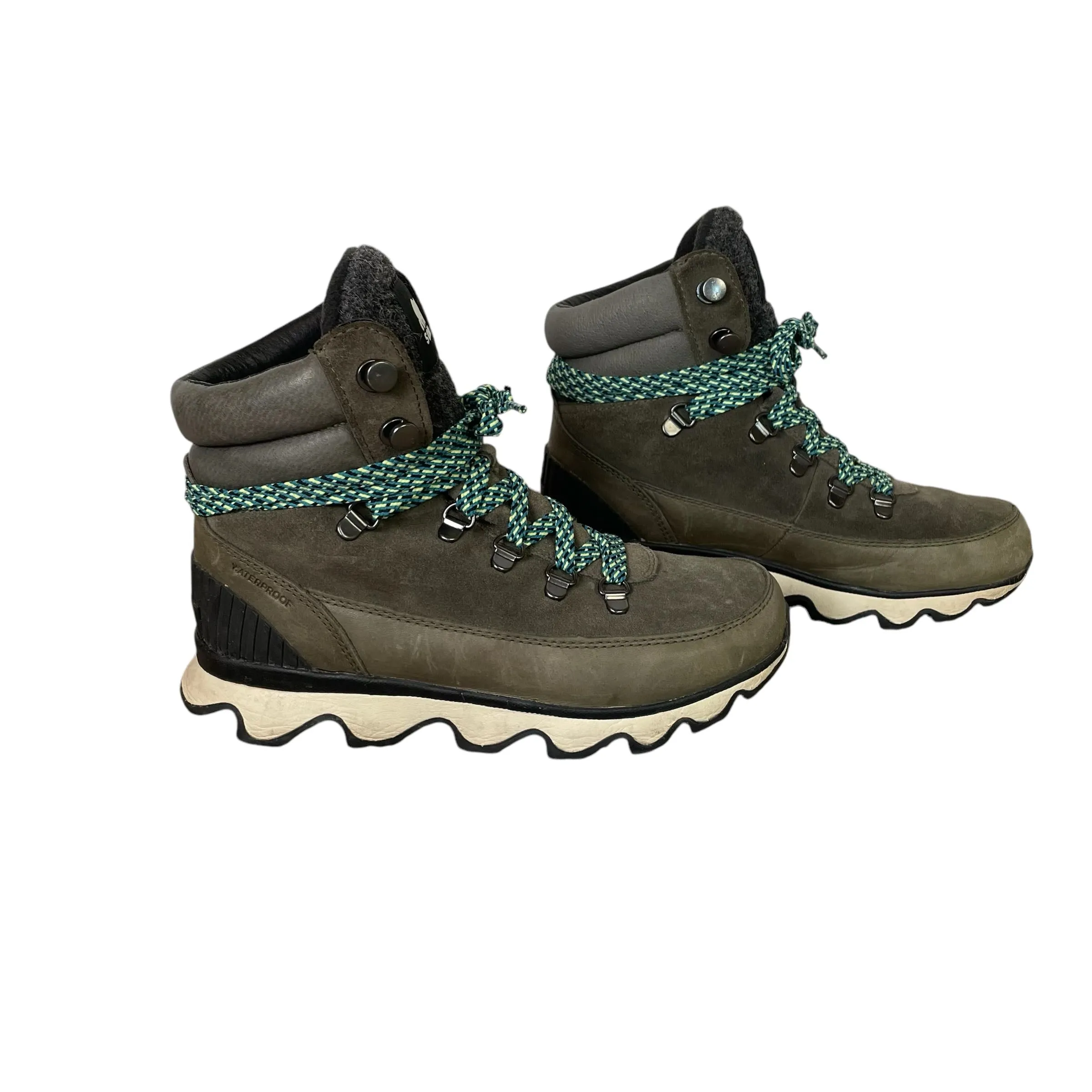 Sorel | Women's Olive Green Kinetic Conquest Waterproof Boots | Size: 7