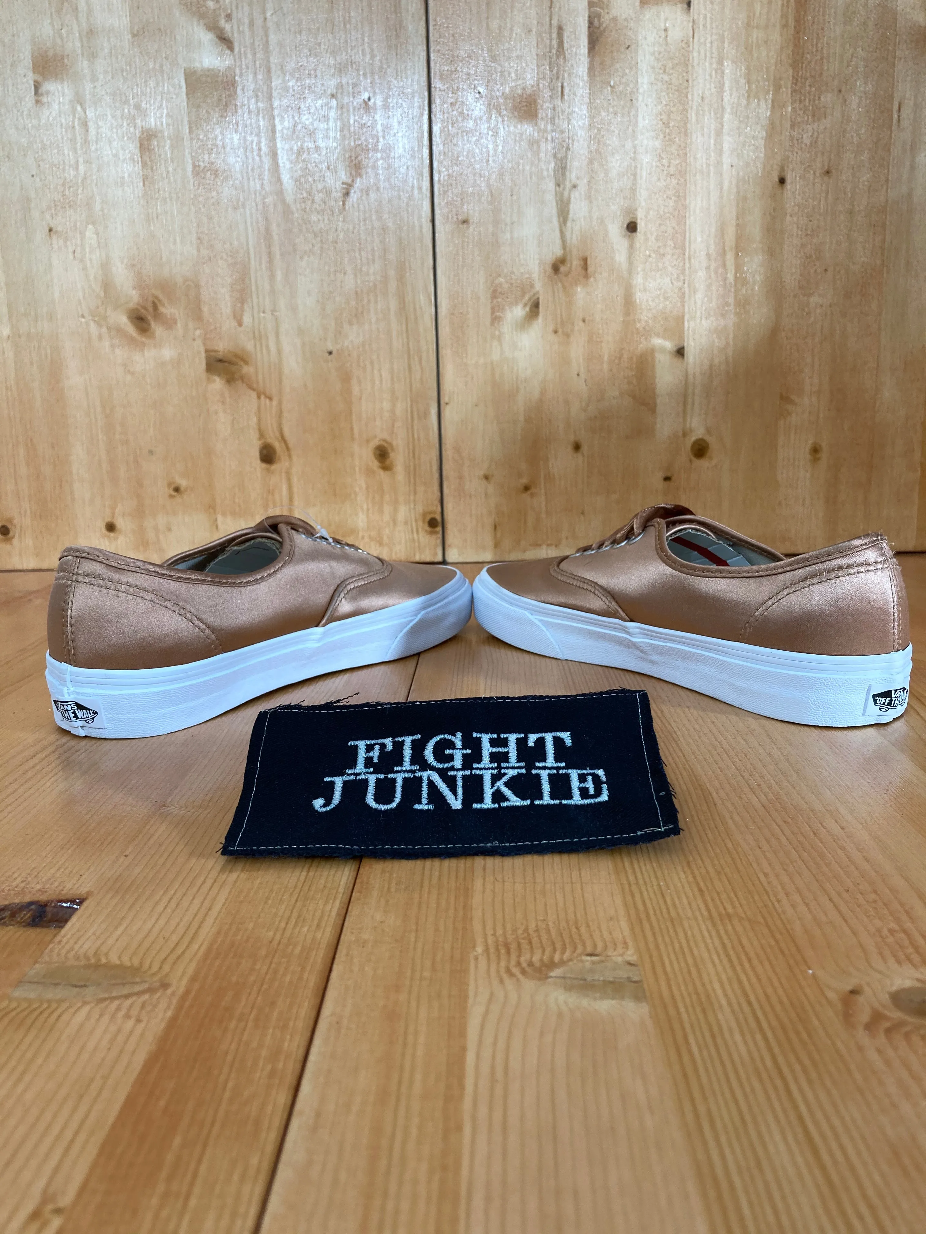 VANS LOW TOP Womens Size 9.5 Shoes Sneakers Rose Gold Satin Copper