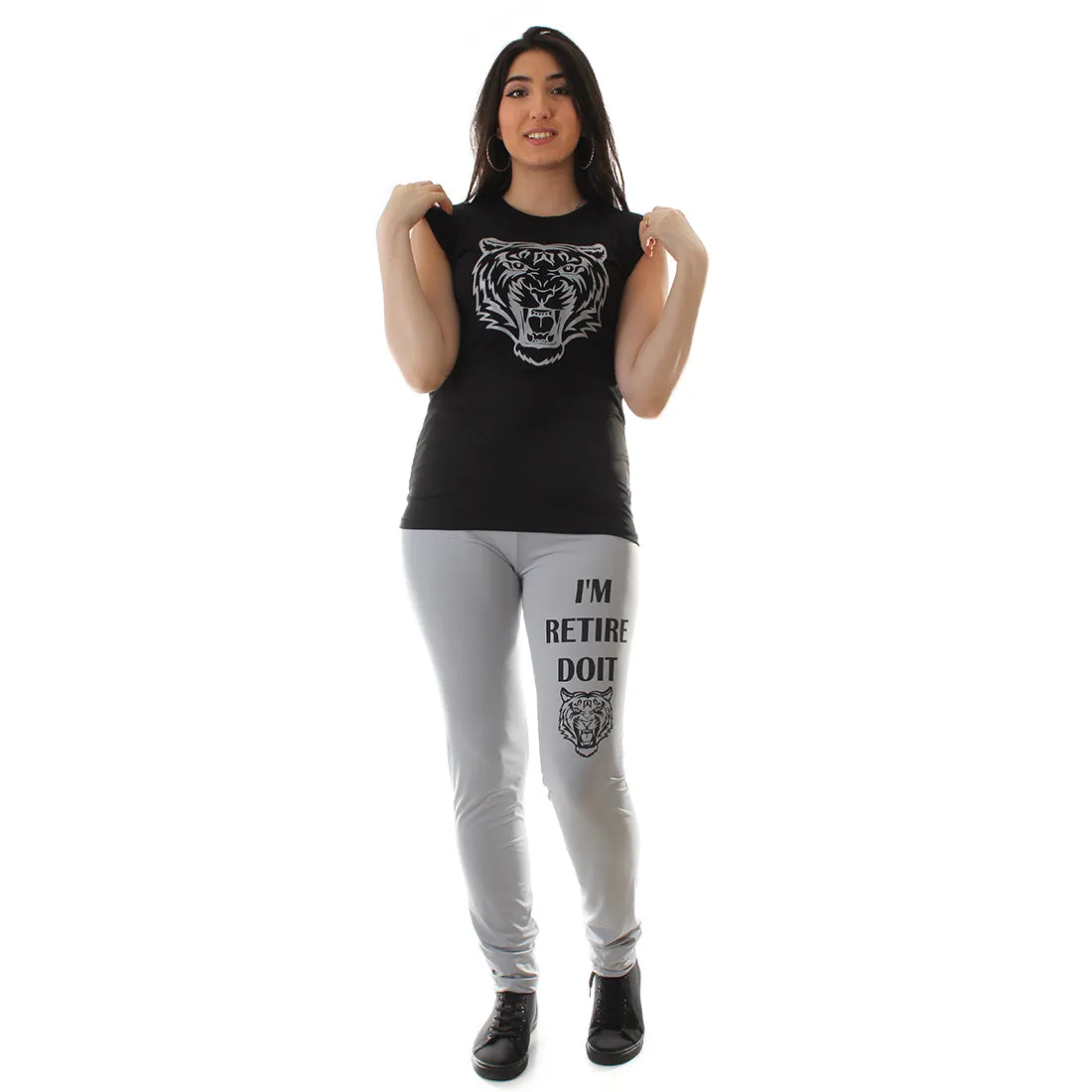 Women's Workout 3 Piece Set/ gray -6220